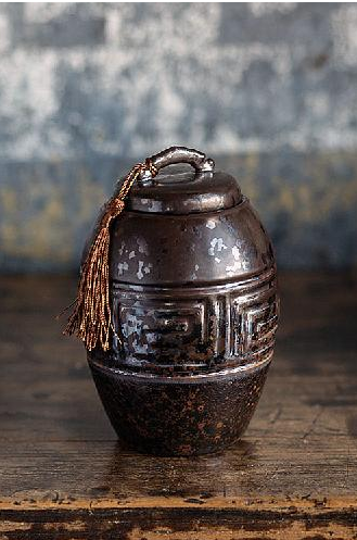 Vagabond Vintage - Wholesale Decorative Jar - Ceramic Tea Jar with Tassel0