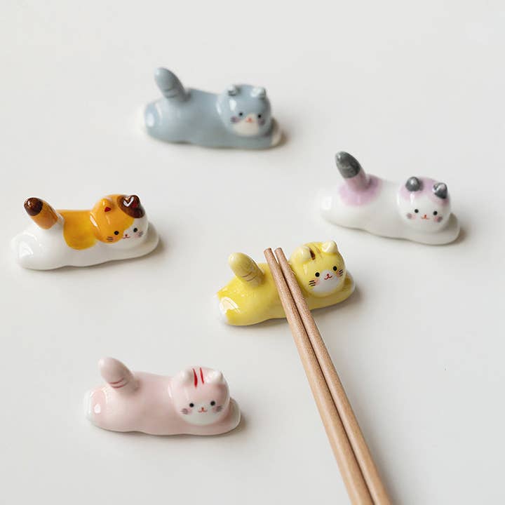 MinoCraft - Wholesale Bread Box - Cat-shaped ceramic chopstick rests9