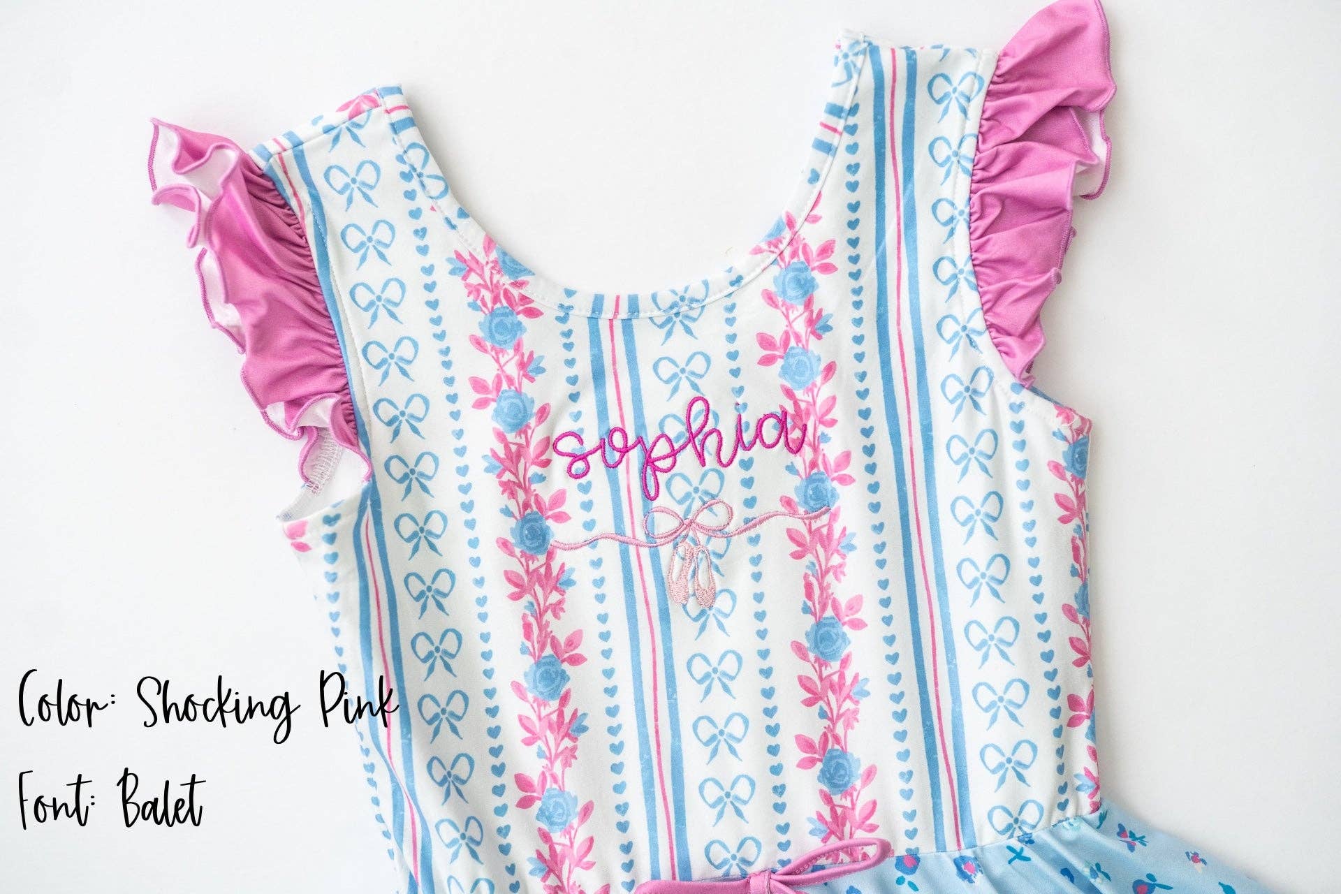 Cheeky Plum - Venta al por mayor Leotardos - Niños - Farrah Leotard - Rosé Ribbon Luxe12