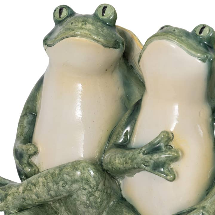 Sagebrook Home - Wholesale Plant Pot - Resin Three Sitting Frogs Garden Planter - Green, 10 in.8