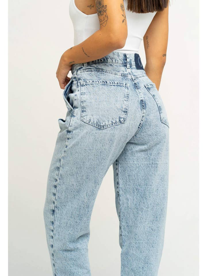 NOWA Jeans - Venta al por mayor Vaqueros - Mujer - Vaqueros holgados con detalle holgado para mujer
