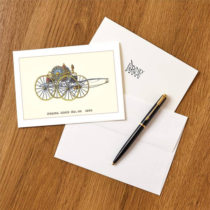 Found Image Press - Wholesale Stationery/Notecard Set - Greeting Card FD-26 Pearl Hose Vintage Fire Wagon1