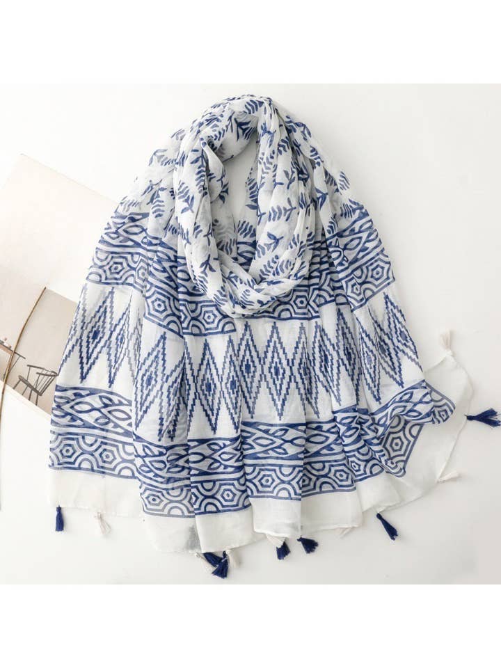 Scarvii - Classic Botanical Pattern Print Scarf for wholesale by Funkyrel® Atzbranding Limited