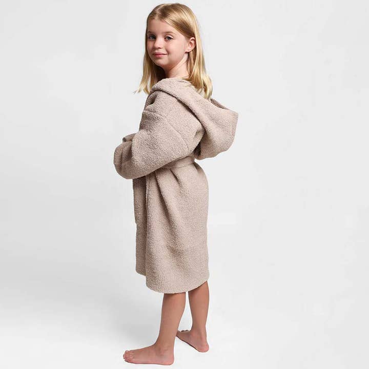Sensibling Corp. - Wholesale Robe - Kids - Kids Solid Color Hooded Cozy Robe
5