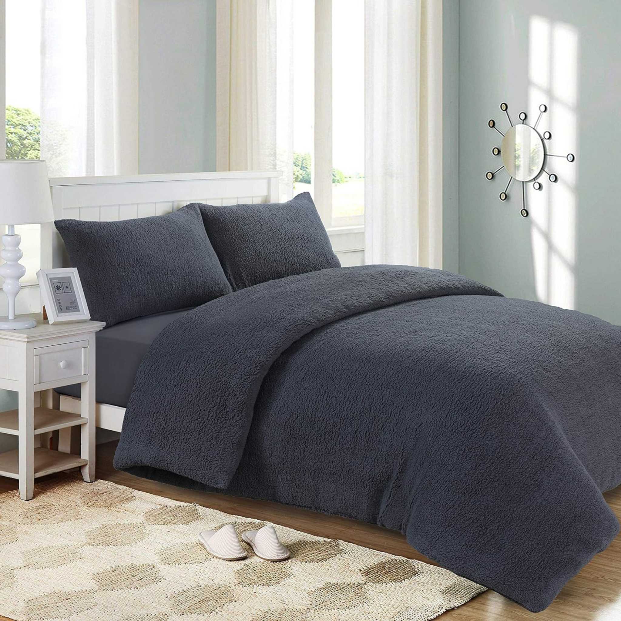 Beach Stone – wholesale Bedding set – Soft Teddy Bear Fleece Duvet cover with Pillowcases2