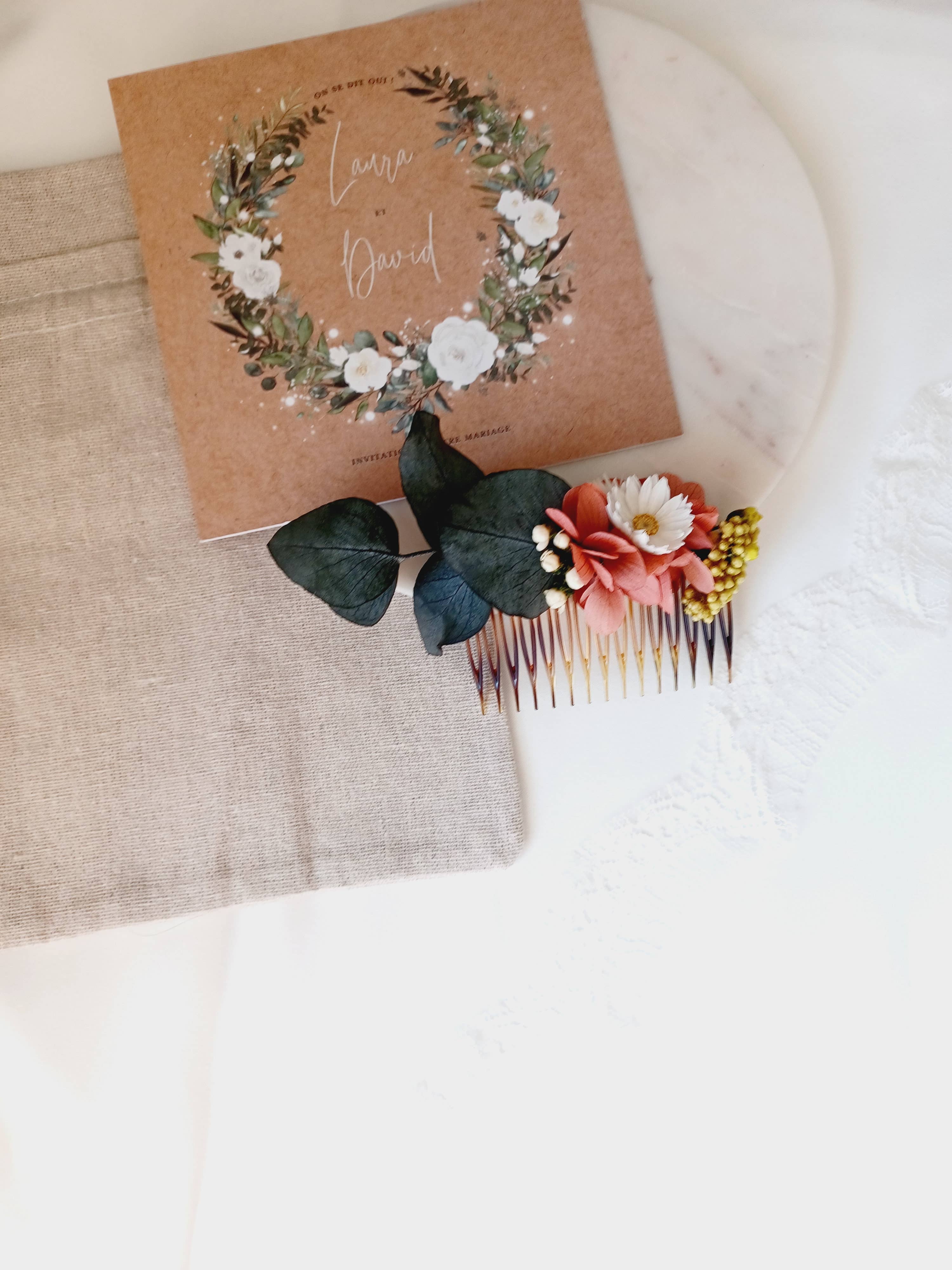 L'atelier du 6 - Wholesale Hair Brush/Comb - Floral comb for bohemian wedding hairstyle.5