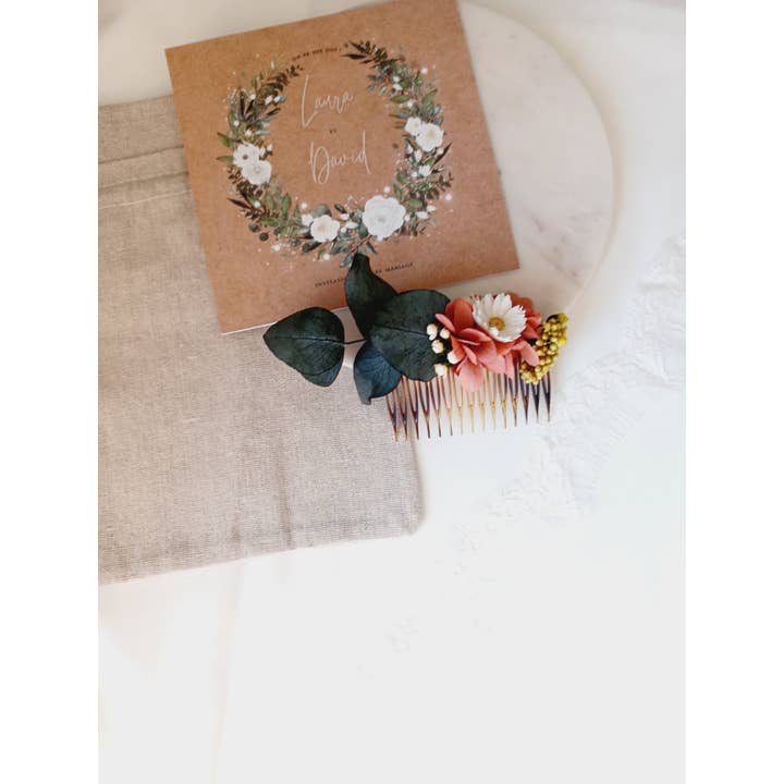 L'atelier du 6 - Wholesale Hair Brush/Comb - Floral comb for bohemian wedding hairstyle.5