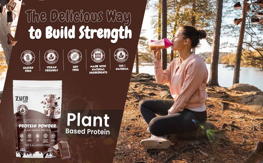 Zyra Protein - Wholesale Protein/Superfood Powder - Zyra Vegan Chocolate Protein Powder - Vegan Protein Drink4