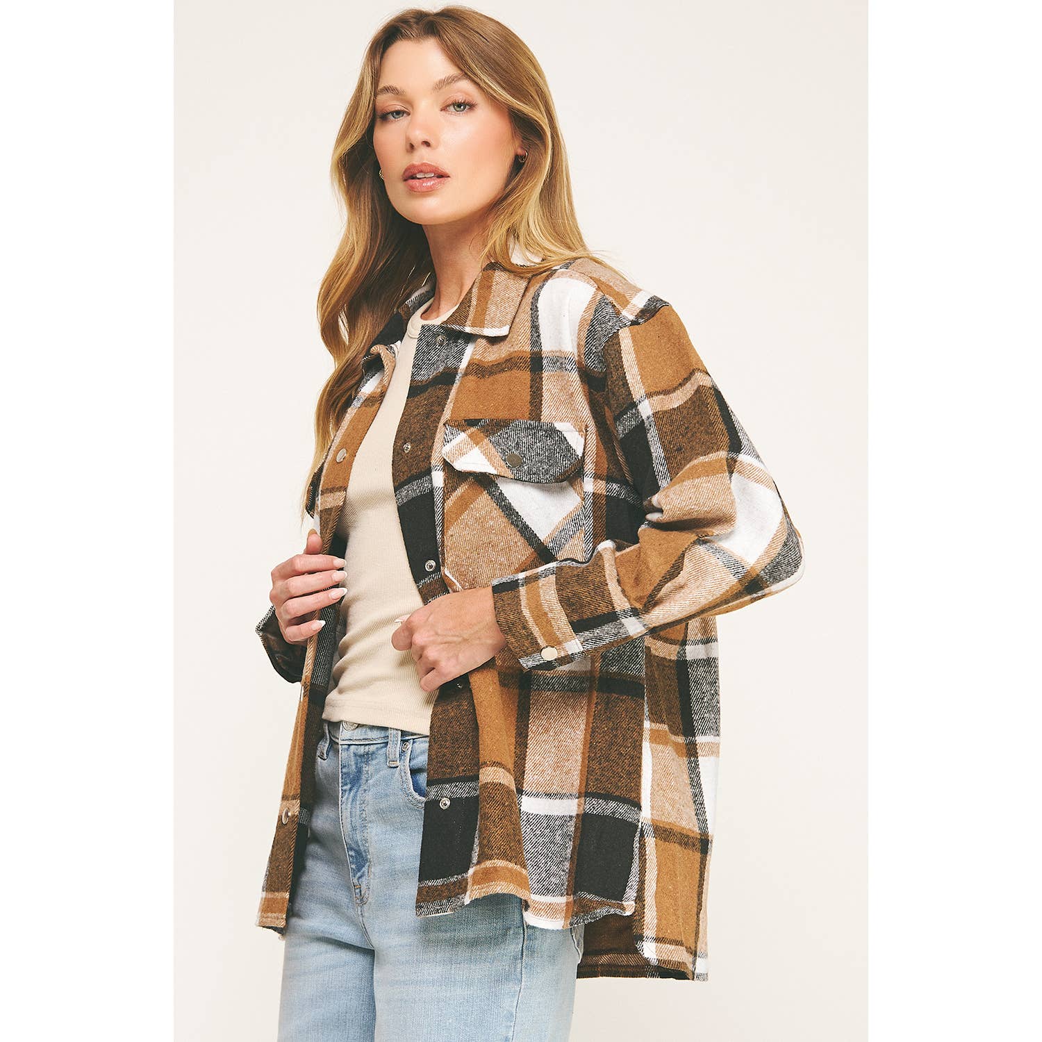 PLAMU KUSCHELIGES CHIC ÜBERGROßES FLANELL-HEMDJACKE für den Großhandel auf Faire5