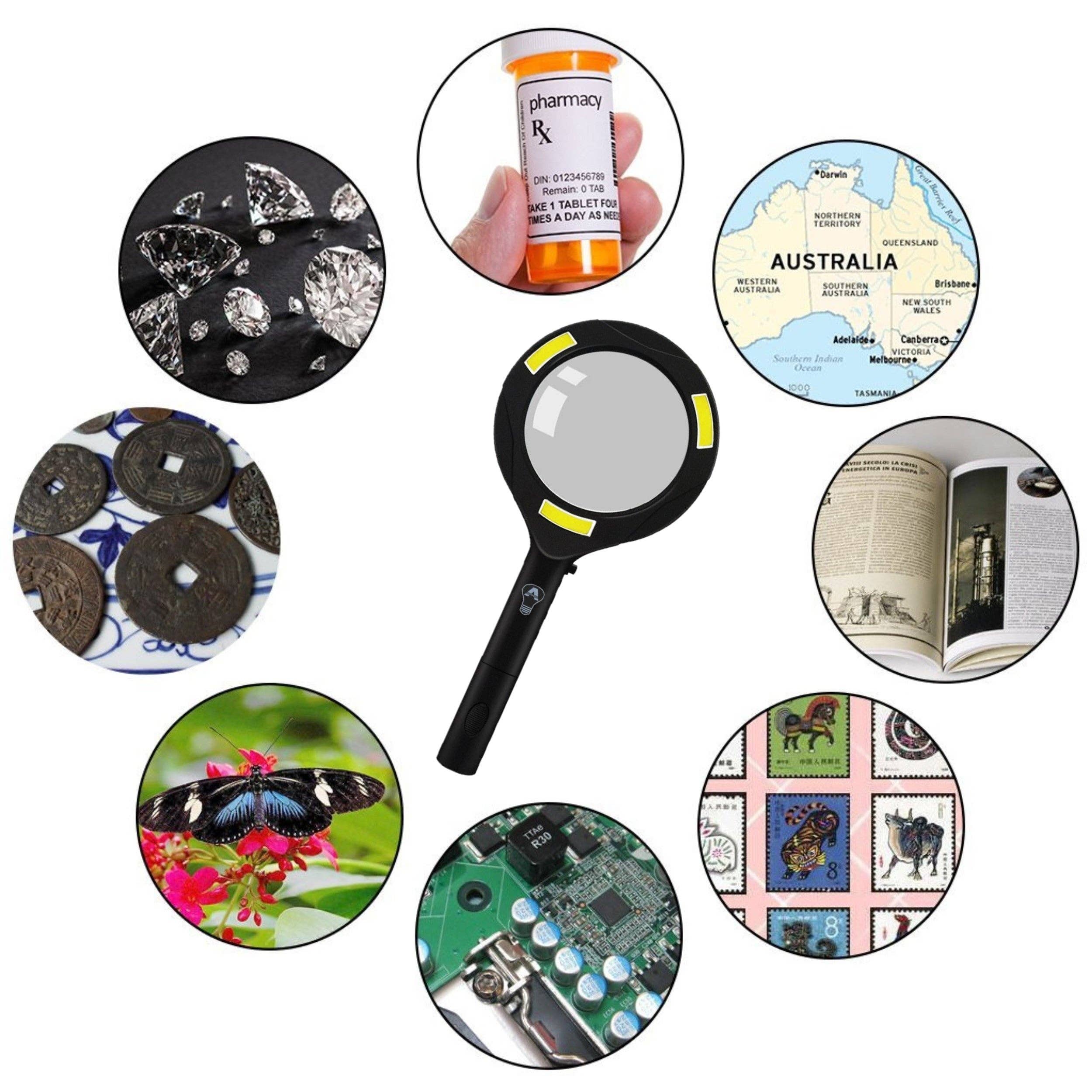 Alltronics (DBA Alltrolite) - Wholesale Magnifying Glass - COB LED Magnifier With 5X Illuminated Len10