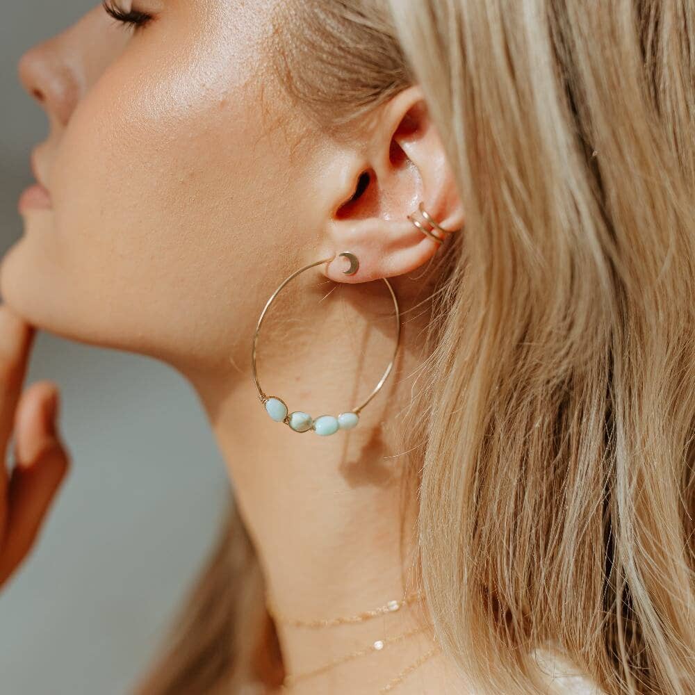 Token Jewelry – wholesale Solitärörhängen – Tiny Moon Studs2