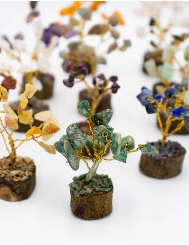 Kimago Look - Wholesale Decorative Tabletop Object - Pack of 12 Mineral Stone Trees - Decoration0