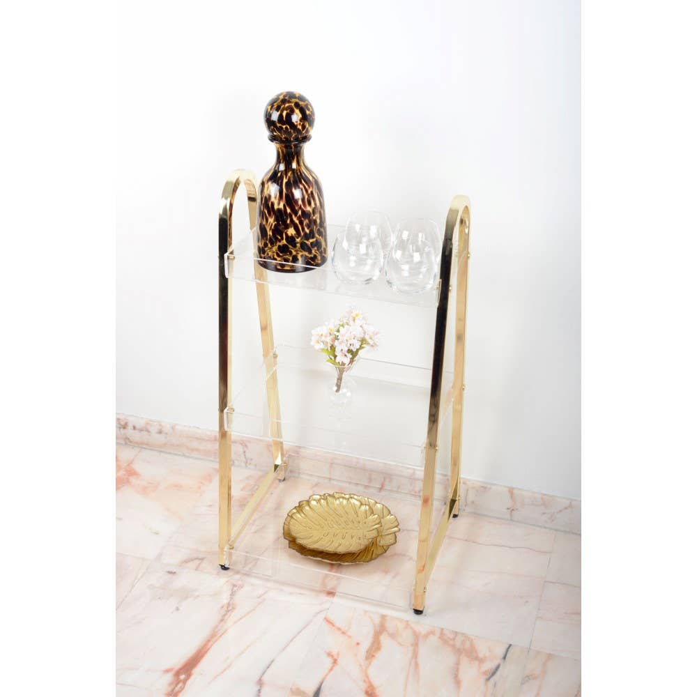 AULICA - Wholesale Carafe - Brown glass carafe with stopper 14x14x32.5cm2