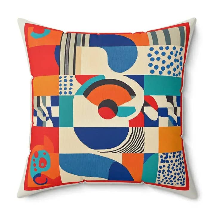 Maximalist Abstract Geometric Throw Pillow for wholesale by Maia Homes