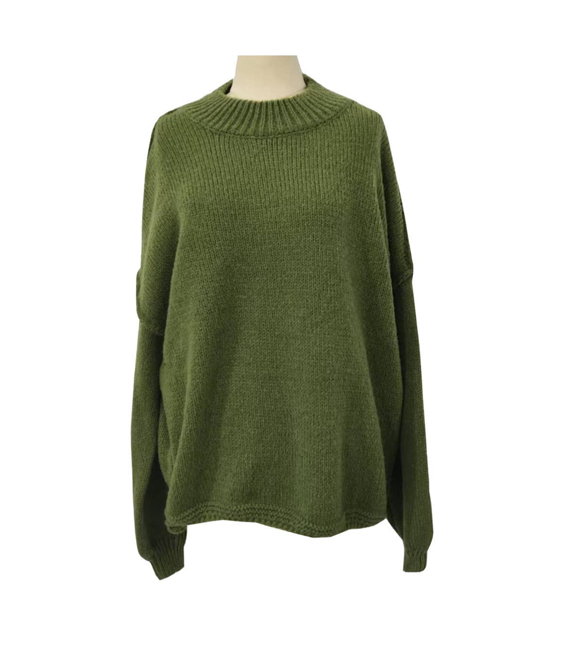 HIDDENBRAND - Wholesale Knit Sweater - Women's - Relaxed Half-Neck Plain Knitted Jumper6