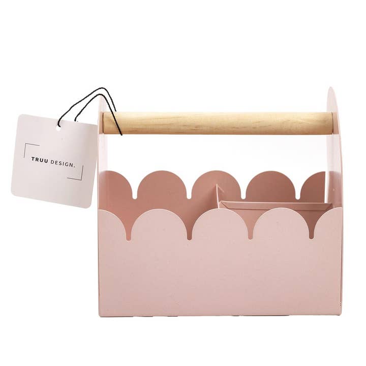 Truu Design - Wholesale Canister - Metal Pink Wiggle Edge Caddy