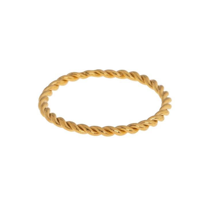 Evi - Tunn tvinnad ring rostfritt stål för wholesale av Timi of Sweden