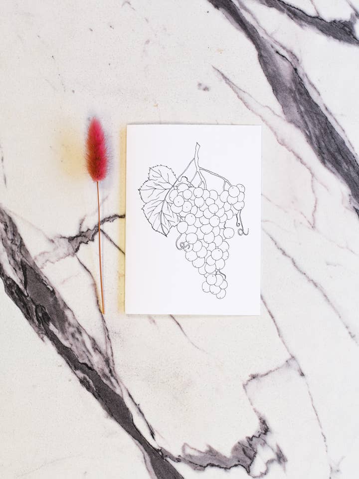 Grapes 5x7 Greeting Card for wholesale by Krista Pischner Studio
