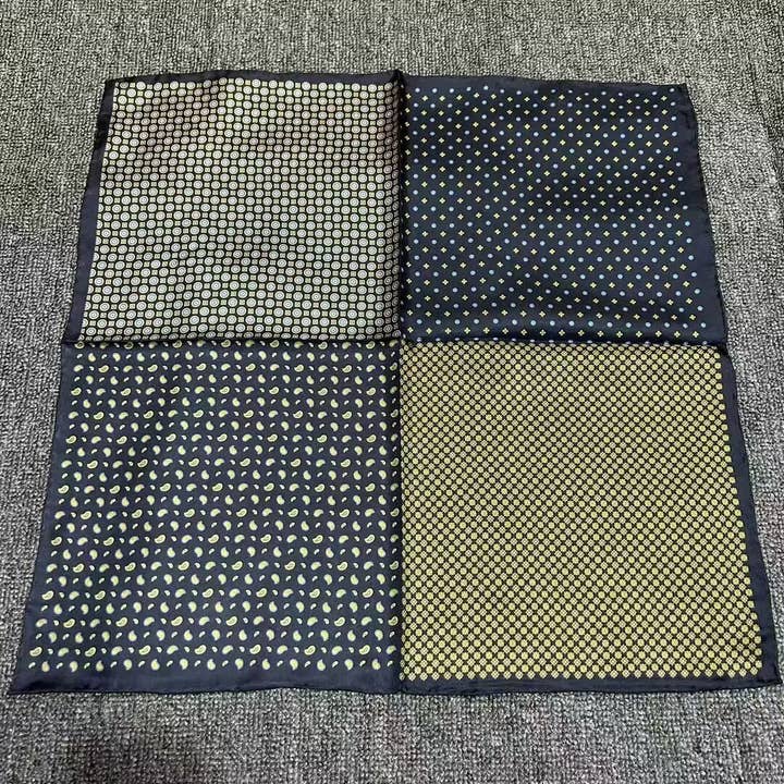 Handgerolde zijden twill vierkante sjaal - SS53-HH-056 voor wholesale door SueSilkHK