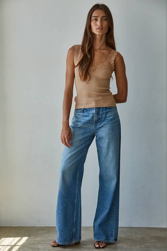 By Together – Großhandel Tanktop – Damen – S1217N | Strick-Top mit Nahtloser Rippstruktur und Spitzensaum13