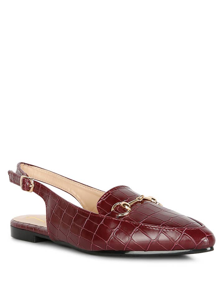 Trempe Croc Slingback Flat Sandals for wholesale by Rag Company
