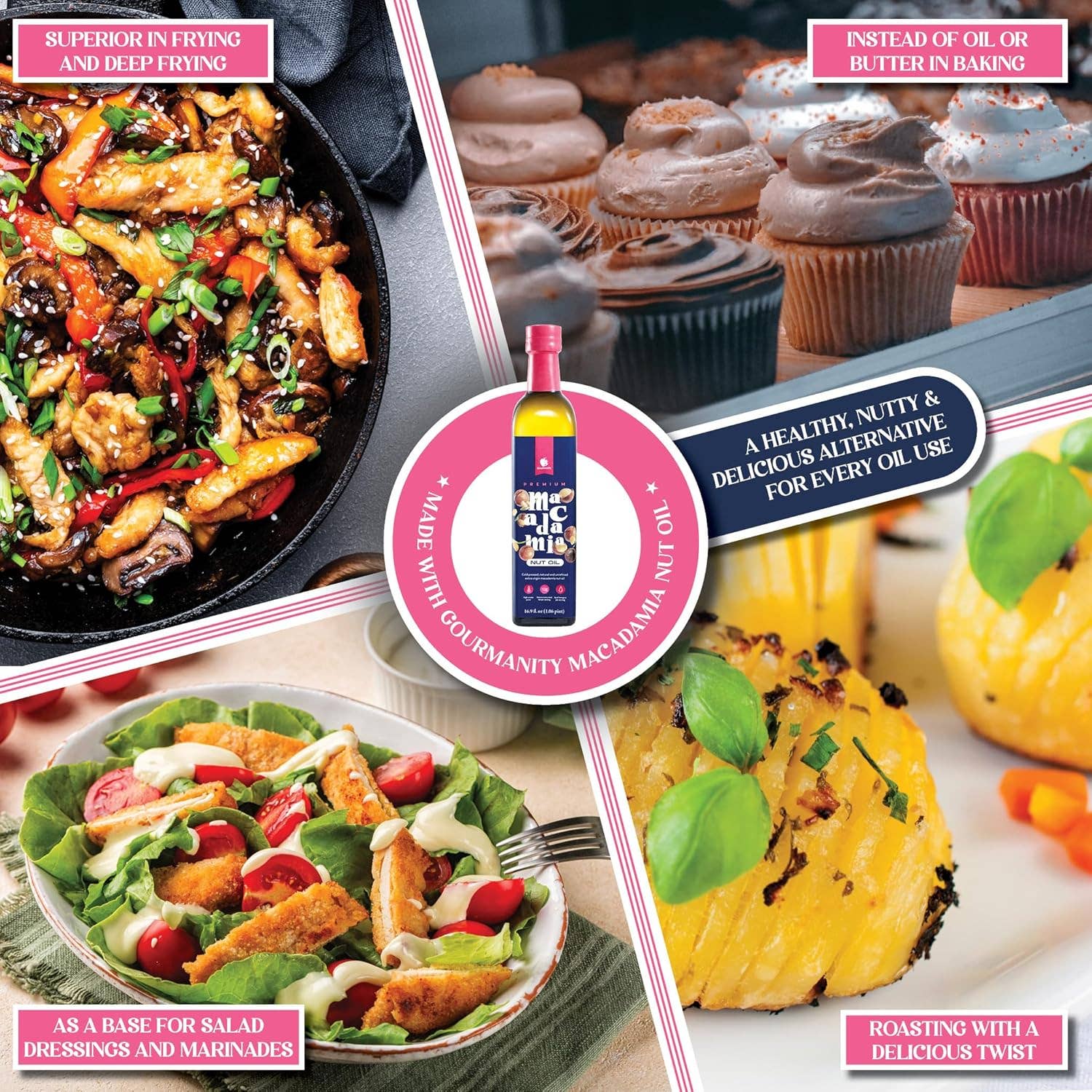 Think Distributors - Wholesale Cooking Oil - Gourmanity Macadamia Nut Oil 16.9 fl oz3