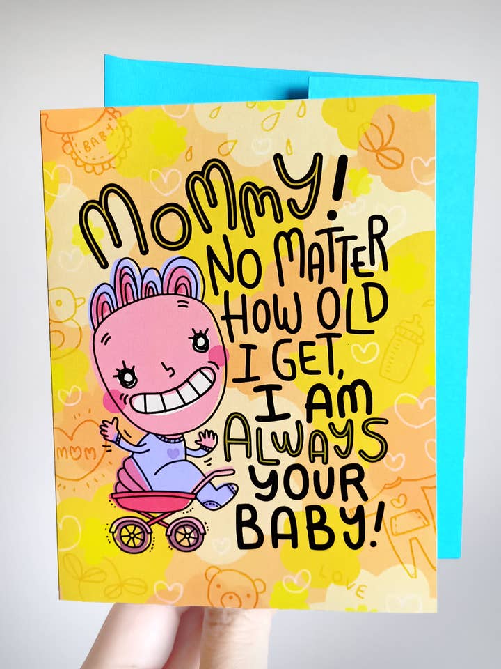 Carte de vœux pour la fête des mères - Always pour la vente par Chika Ando Illustration