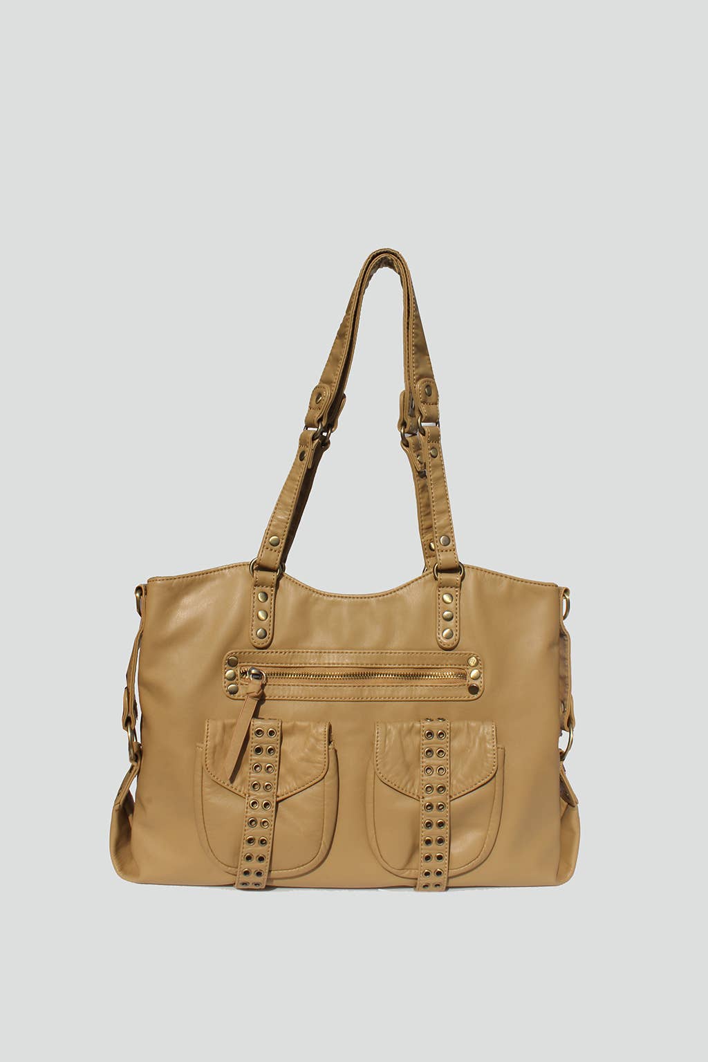 STREET LEVEL - Wholesale Tote Bag - Women's - Remi Studded Distressed Tote1