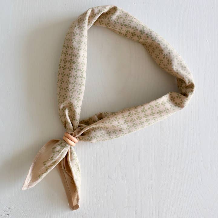 Nade - Wholesale Bandana - Women's - Naturally Dyed Pinwheel Block Printed Bandana
