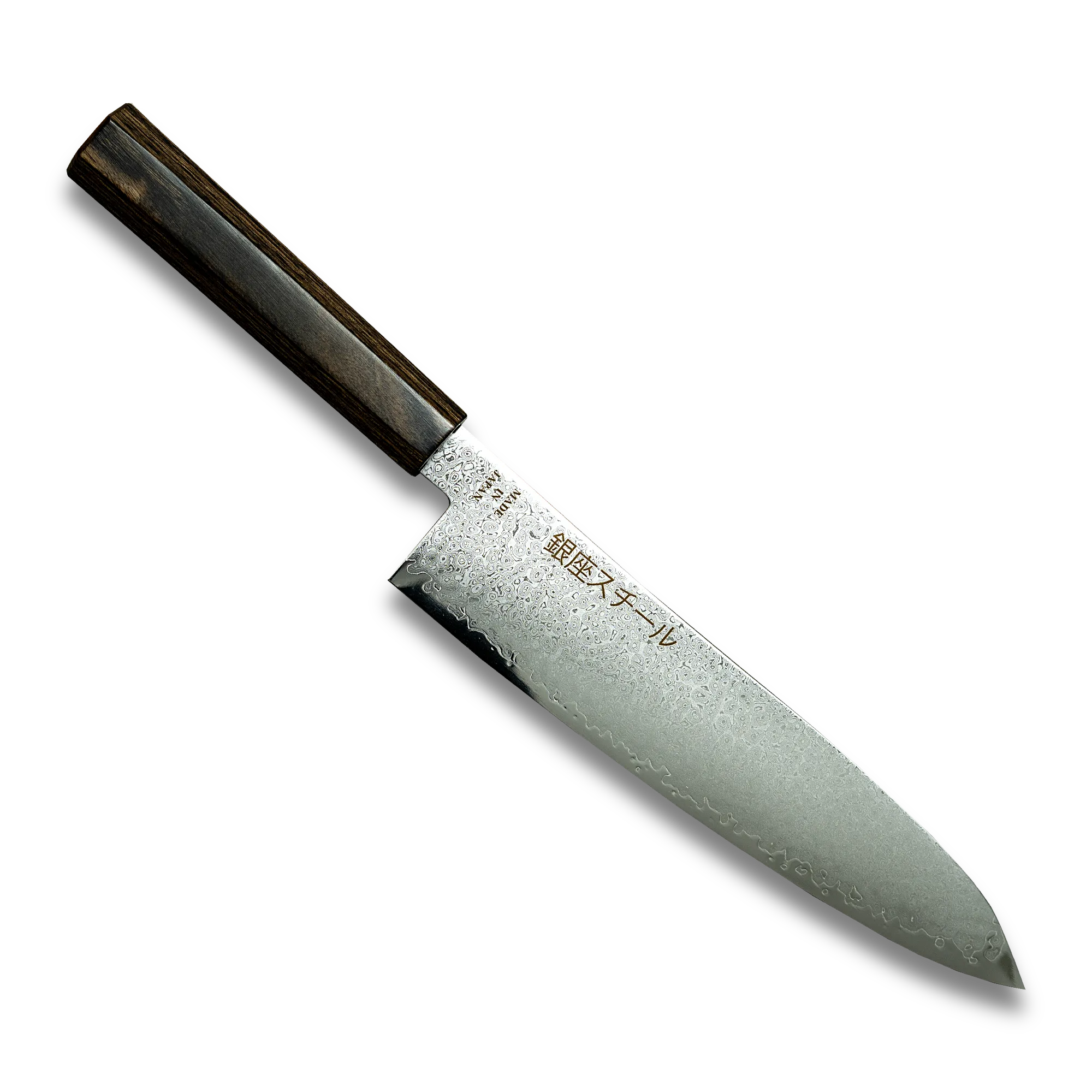 Ginza Steel - Wholesale Kitchen/Utility Knife - Seiryū (青龍) Series - Gyuto Knife 210mm VG10 Damascus steel0