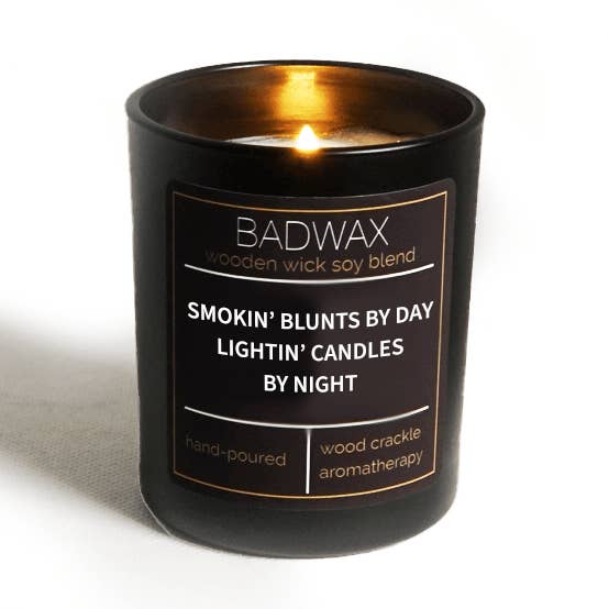 Smokin' Blunts By Day Lightin’ Candles By Night - Woodwick Candle for wholesale by BADWAX®