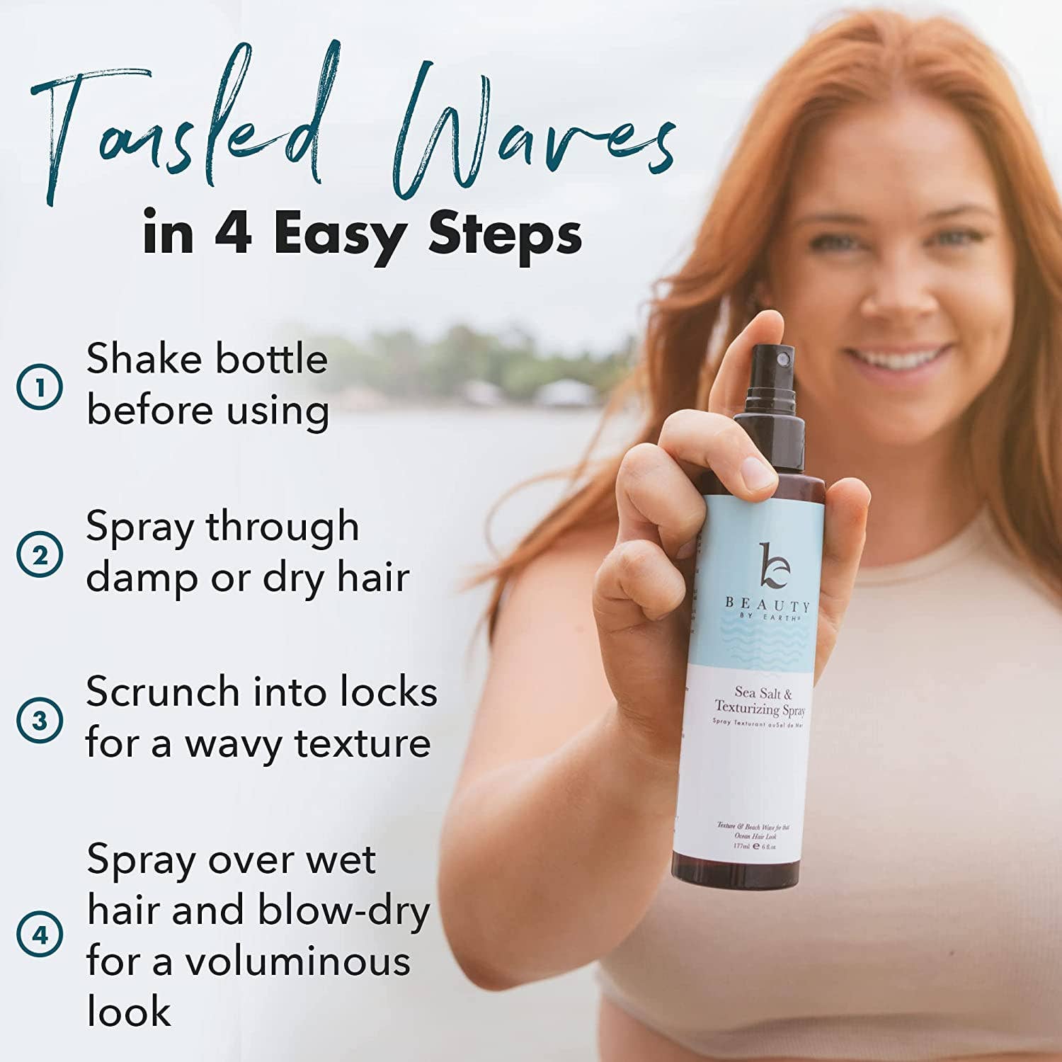 Beauty By Earth - Wholesale Hair Texture Balm/Paste/Pomade - Sea Salt Spray Hair Texturizer2