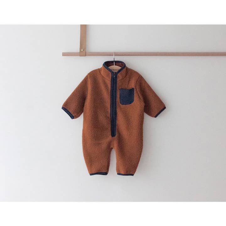 peekaboo - Wholesale Jumpsuit - Baby - Baby Sherpa Jumpsuit Soft Fleece Lined Baby Fleece Suit Soft