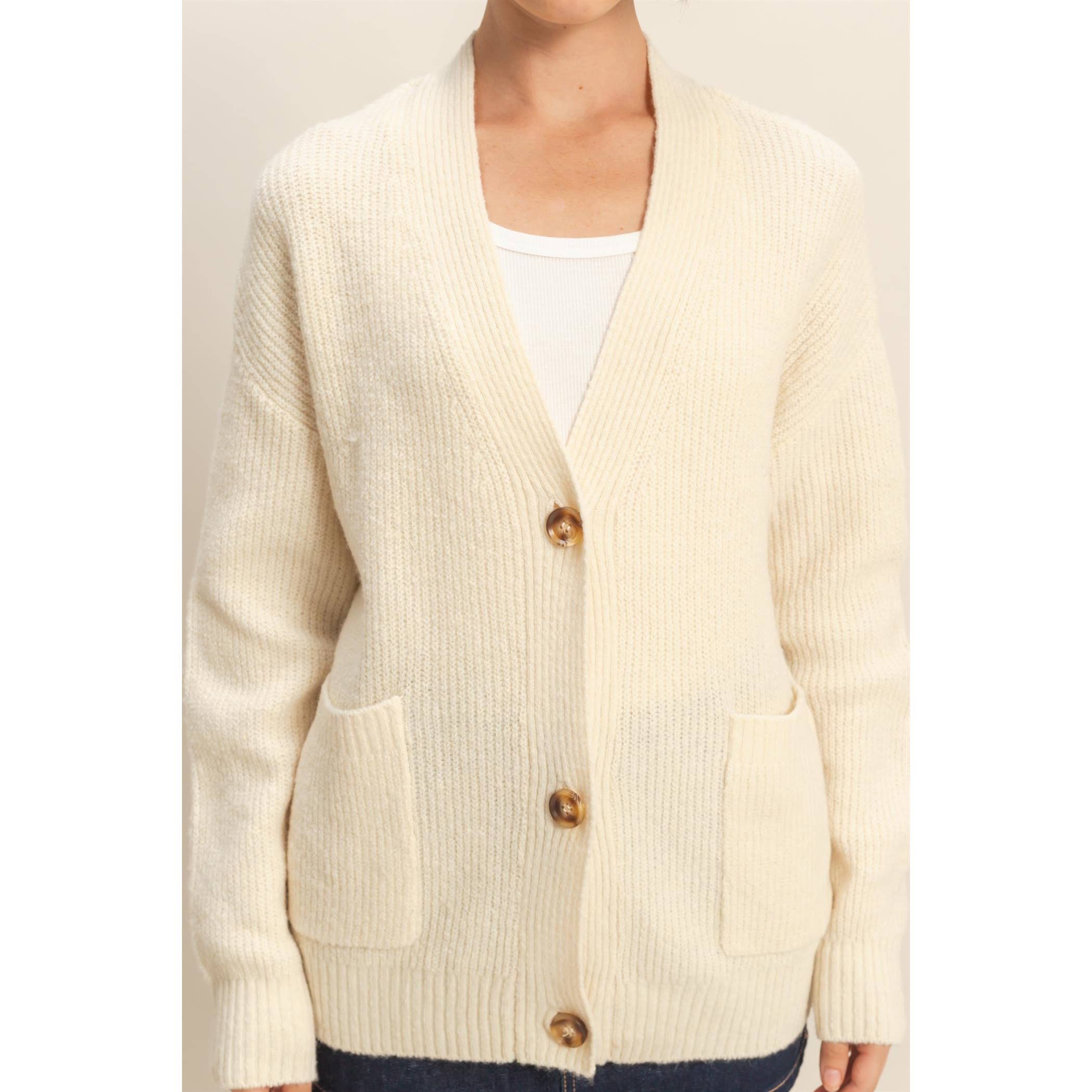HYFVE - Wholesale Cardigan - Women's - Oversized Sweater Cardigan With Front Pockets9