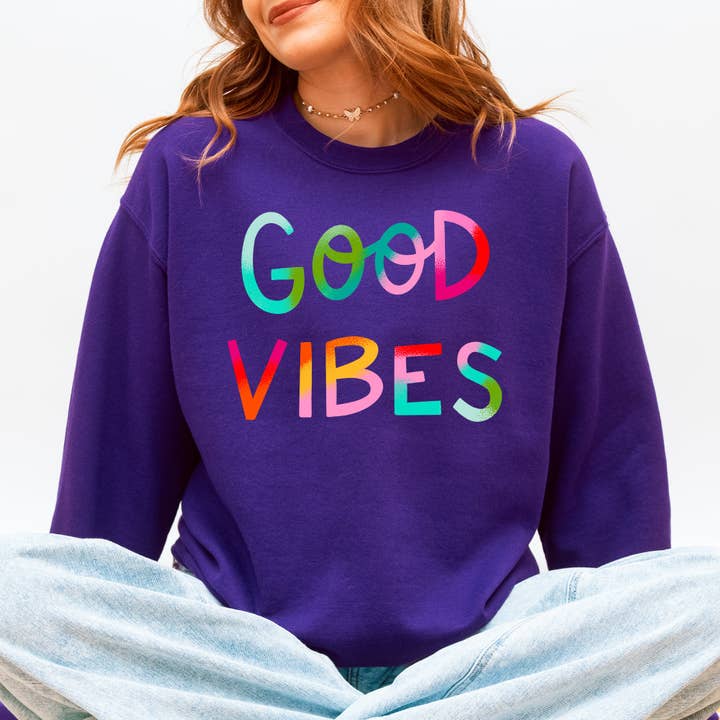 Goda vibbar, Positivitet, Mental hälsa, Sweatshirt för wholesale av Refinery Number One LLC