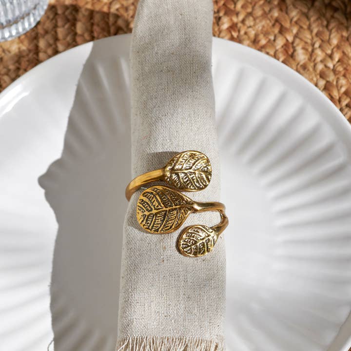 Primitives by Kathy - Wholesale Napkin Ring - Leaves Napkin Ring