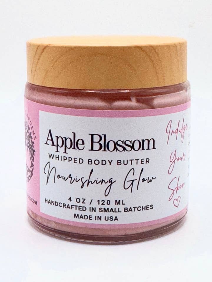 BEURRE CORPOREL FOUETTÉ, FLEUR DE POMMIER pour la vente par BODHI TREE GARDENS