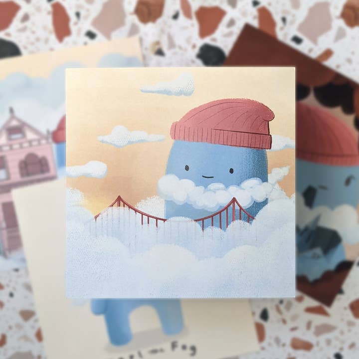 Impression artistique de Karl le Brouillard | Golden Gate Bridge pour la vente par Laiberry Art