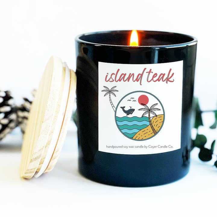 Tarros de velas de 11 oz - Teca de la Isla para venta al por mayor de Coyer Candle Co.