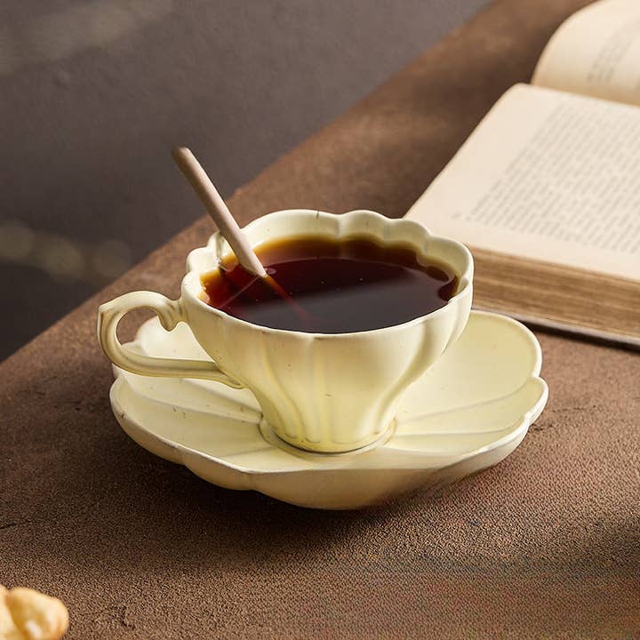 Gohobi – Großhandel Kaffeebecher – Gohobi Kaffeebecher und Sauce aus Steinzeug in Blumenform, handgefertigt