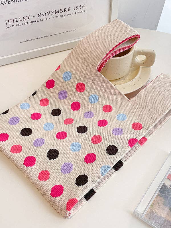 KK Bloom - Venta al por mayor Bolsa de asa- Mujer - Bolsos de lunares multicolores3