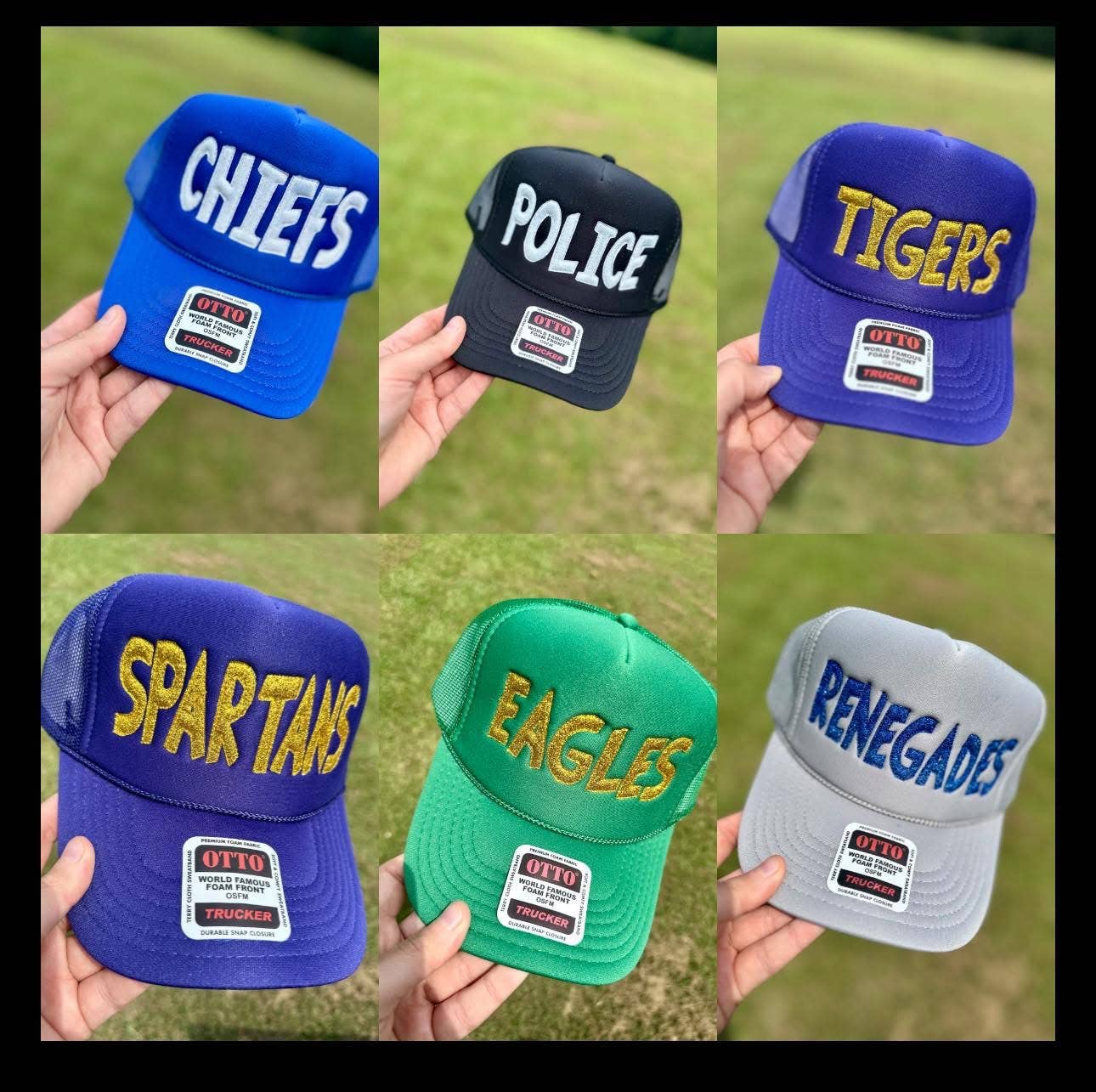 Hillside Threads Wholesale - Wholesale Trucker Hat - Women's - Sideline Sparkle Glittery Embroidered Trucker Hat- Customize9