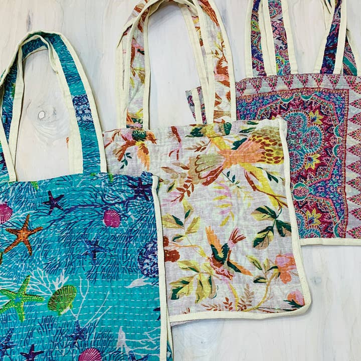 Sevya Handmade – Engroshandel Tote bag - Dame – Kantha indkøbsnet fra Sevya Handmade10