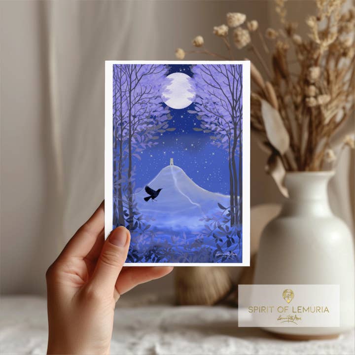 Tor Moon Mists & Sparkling Paths - Biglietto di auguri vuoto per la vendita all'ingrosso da parte di Spirit of Lemuria