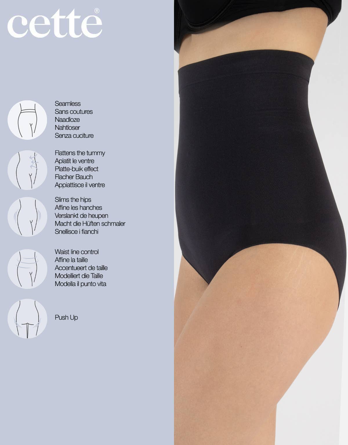 Cette - Venta al por mayor Prenda moldeadora - Mujer - Bragas moldeadoras de talle alto hasta talla 4XL, efecto reductor7