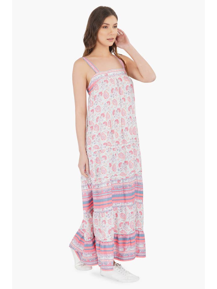 America & Beyond – Engroshandel Kjole - Dame – Sukker Koral Blomster Maxi Kjole