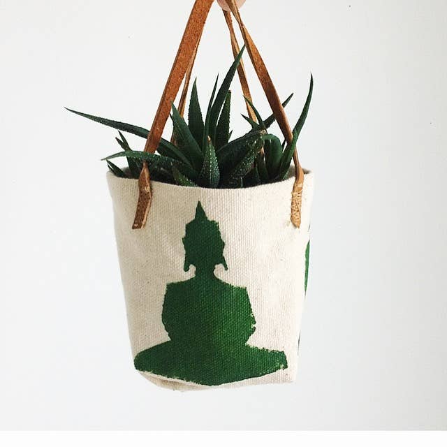Melmax Design - Wholesale Hanging Planter - Buddha Canvas Planter/wall art/hanger0