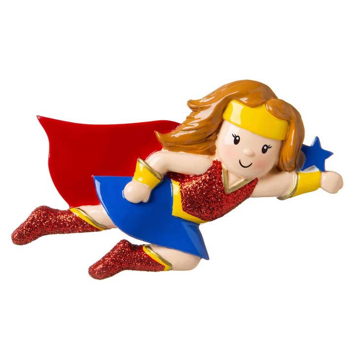 Super Hero Woman Personalized Ornament for wholesale by PolarX Ornaments