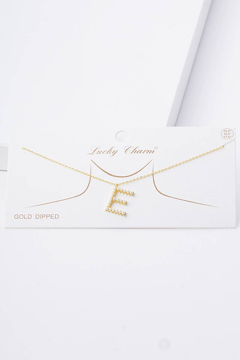 OHBOOBA DESIGN - Vente Colliers à pendentif - Collier initial en perles plaquées or9