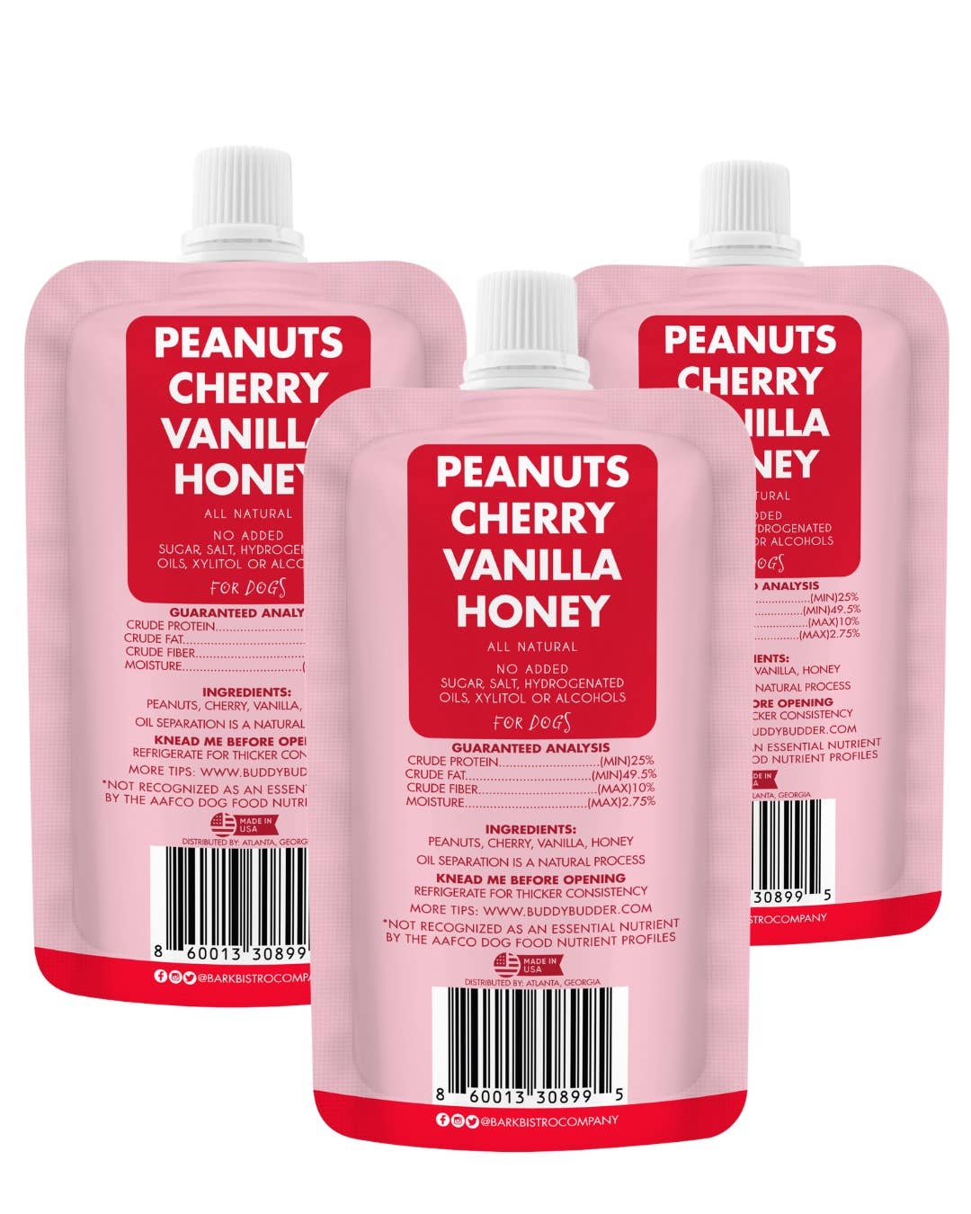 Bark Bistro - Wholesale Pet Treats - Dog - LIMITED EDITION Cherry Pie Buddy Budder - Dog Peanut Butter1